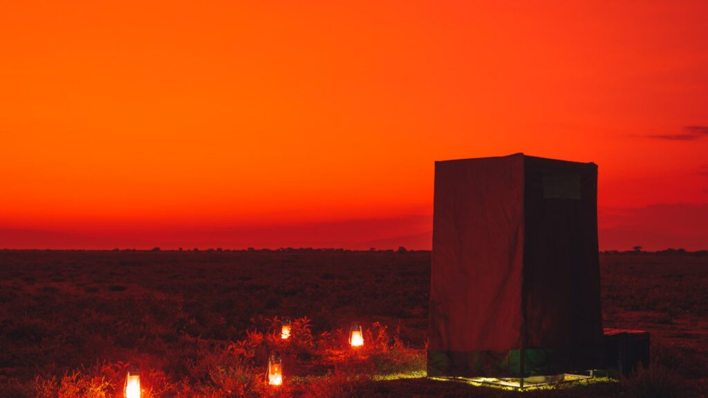 Loo with a view in the early morning