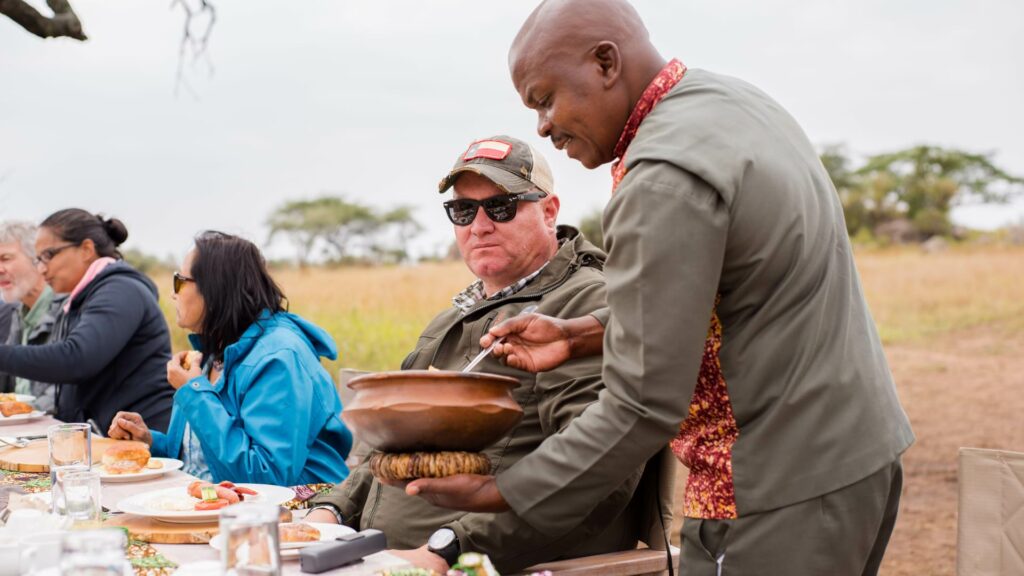 Chef serving Clients