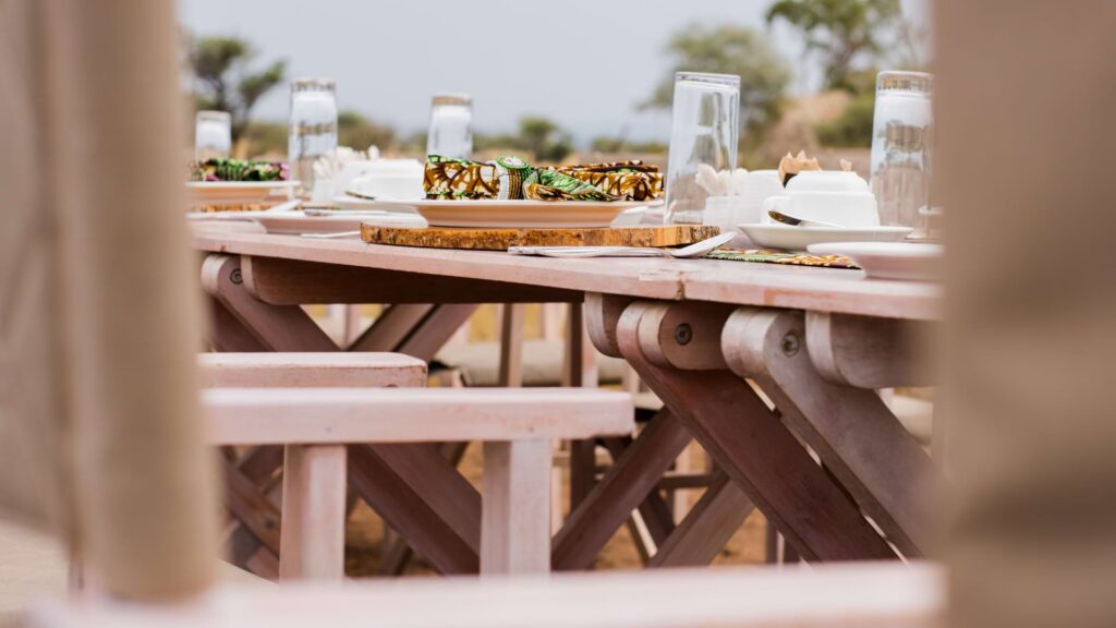 Upclose view of the Bush Lunch Setup
